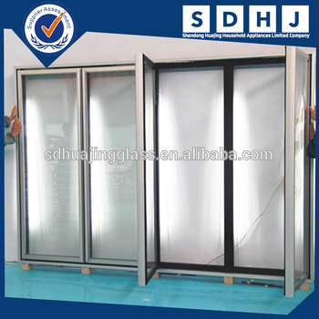 new design most popular 90 degree hold open fuction refrigeration glass door