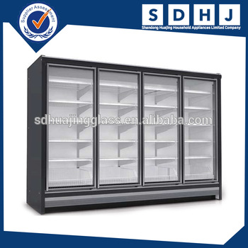 new design most popular 90 degree hold open fuction refrigeration glass door