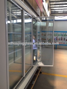 single hollow double hollow Low E cold room glass door narrow frame glass door