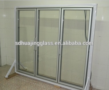 supermarket cool room commercial refrigerator glass door with frame electric heating glass door low e energy saving glass door