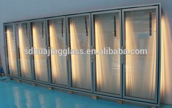supermarket cool room commercial refrigerator glass door with frame electric heating glass door low e energy saving glass door