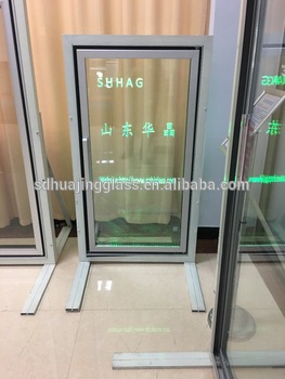 acrylic panoramic view glass door with customized logo