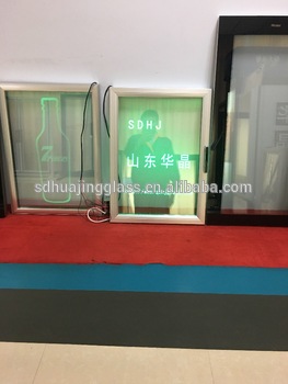 acrylic panoramic view glass door with customized logo