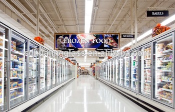 low e insulated glass door used for commercial refrigerator