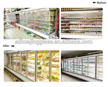 2016 Anti fog electric heated glass doors for supermarket upright coolers freezers