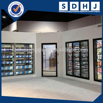 Commercial Upright Glass Door Freezer Supermarket Refrigerator Glass Door