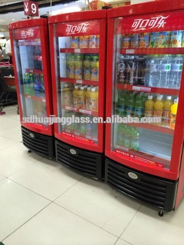 Promotional Drinking Refrigerator Commercial Beverage Cooler Glass Door