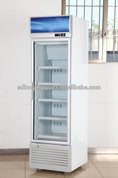Promotional Drinking Refrigerator Commercial Beverage Cooler Glass Door