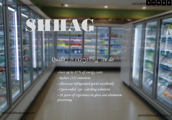 side by side self closing glass door for refrigerator