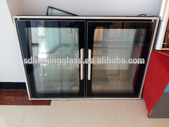 Double Doors Glass Soft Drink Display Refrigerator Showcase Refrigerator