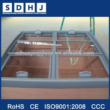 Top Curved Sliding Glass for Chest Freezer