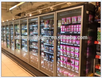 Electric Defrost Horizontal ice cream freezers with 6 glass doors