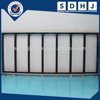 Refrigerator glass door with low e insulated glass