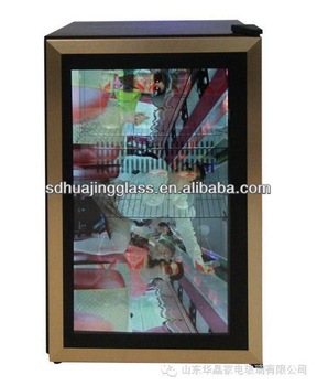 New popular mini freezer glass door with LCD screen
