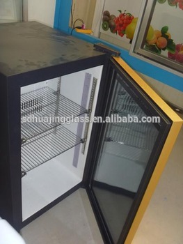 New popular glass door for mini refrigerator with LCD transparent screen