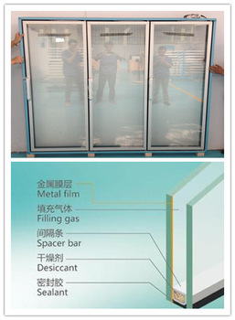 anti condensation clear glass door for supermarket display refrigerator and freezer