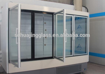 Commerical Doule Folding Glass Door Vertical Display Bottle Chiller