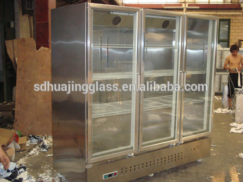 used convenience store shop equipment upright 3 glass door of display cooler showcase