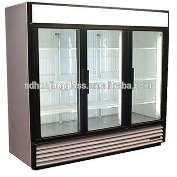 used convenience store shop equipment upright 3 glass door of display cooler showcase