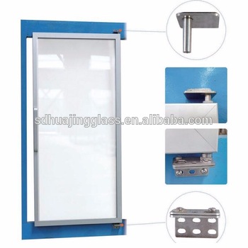 Refrigerator anti fog Low e Transparent Glass Outside Mount Doors China manufacturer