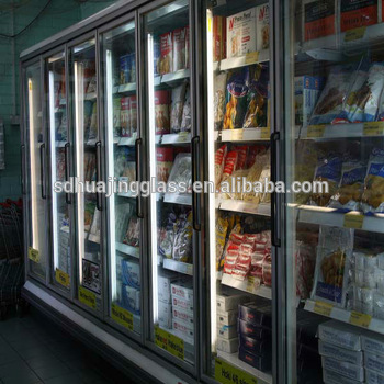 Display Commercial Supermarket Equipment double glazed hinged doors