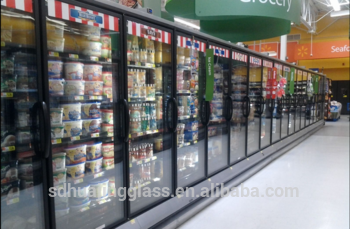 walk in fridge glass door and shelving system for supermarket walk in cooler freezer