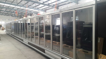Cold room wall sandwich panel and glass door system and shelves and led lights