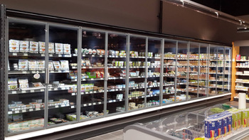 frameless glass door multideck cabinet refrigerated cabinet glass door system energy saving glass door for positive temperature