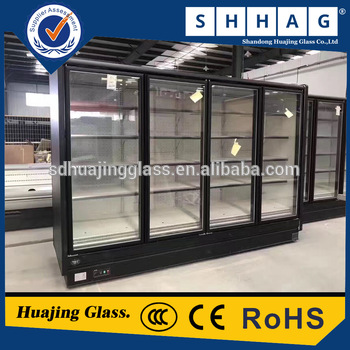 upright display chiller Glass door freezers refrigerator meat glass door with CE ROHS ISO