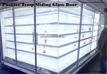 Vertical refrigerated cabinet display glass door for refrigeration equipment manufacture for EU market frameless and large visib