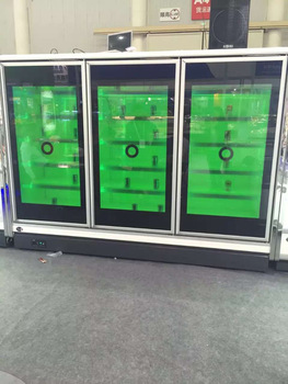 Fridge with transparent LCD screen USB HDMI VGA and WIFI function