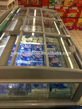 Air Cooling Supermarket Promotional Floor Display Stand Island Freezer 1850MM Length