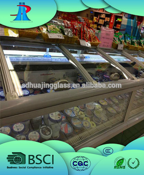 Combination commercial island freezer display supermarket refrigeration