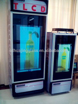 TLCD glass door display fridge advertising transparent glass door refrigerator