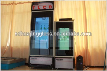 Transparent LCD display fridge door advertising tool for promotion