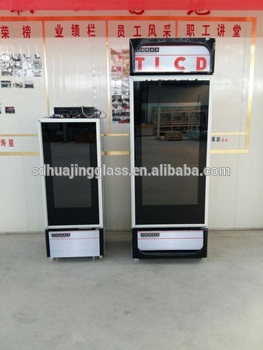 Made in China Factory price transparent LCD display glass door mini bar fridge