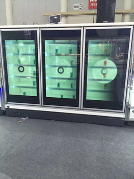 design transparent lcd glass door mini fridge freezer