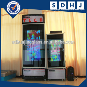Transparent Display glass door TLCD Glass Door Freezer Refrigerator for Supermarket