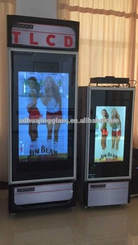 Fridge with TLCD Display Transparent LCD fridge door Glass door refrigerator