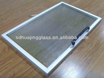 Transparent LCD display glass front door with silk screen glass door refrigerator