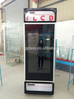 Transparent LCD Screen Fridge Display Glass Door