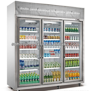 anti condensation glass freezer door with electric heated
