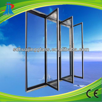 New design of glass door counter top refrigerator with 4 doors