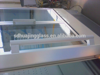 NEW design electrical heated freezer glass door made of hollow glass with 4 doors