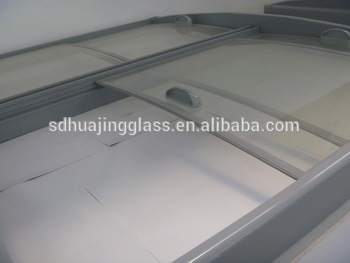 Auto defrost curved glass door commercial Island Freezer