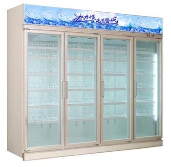 2015 popular transparent freezer glass vertical display freezer for supermarket