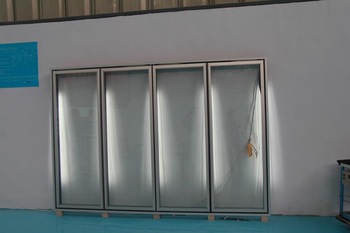 2015 new fashion deep freezer sliding glass door vertical display freezer for supermarket