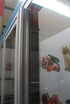 2014 new design beverage display cooler glass door vertical freezer glass door for supermarket freezer