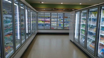 anti condensation commercial freezer glass door