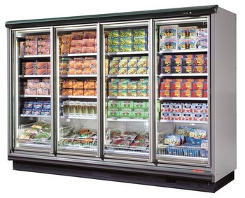 Chillar transparent glass door for fruit and vegetable